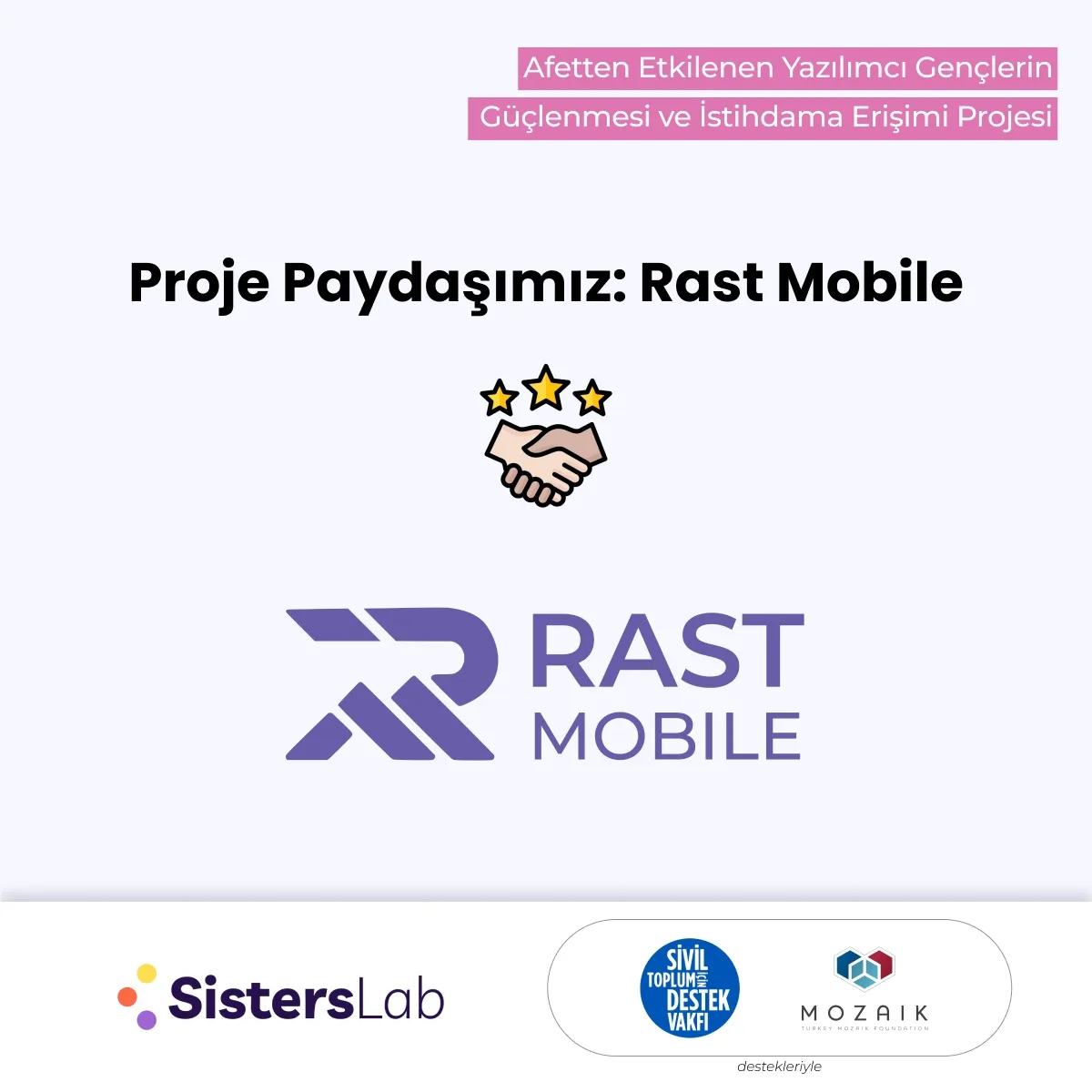 SistersLab and Rast Mobile project partnership announcement