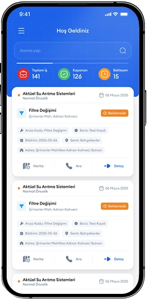 RastCRM mobile application interface
