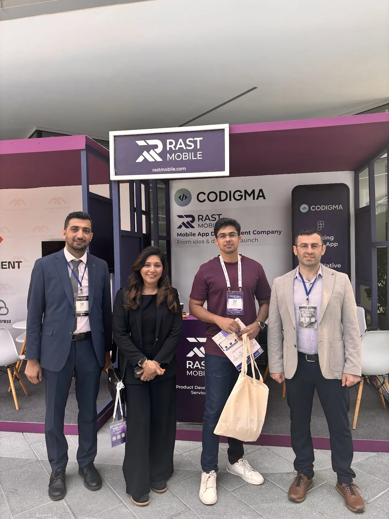Rast Mobile team working together and attending events