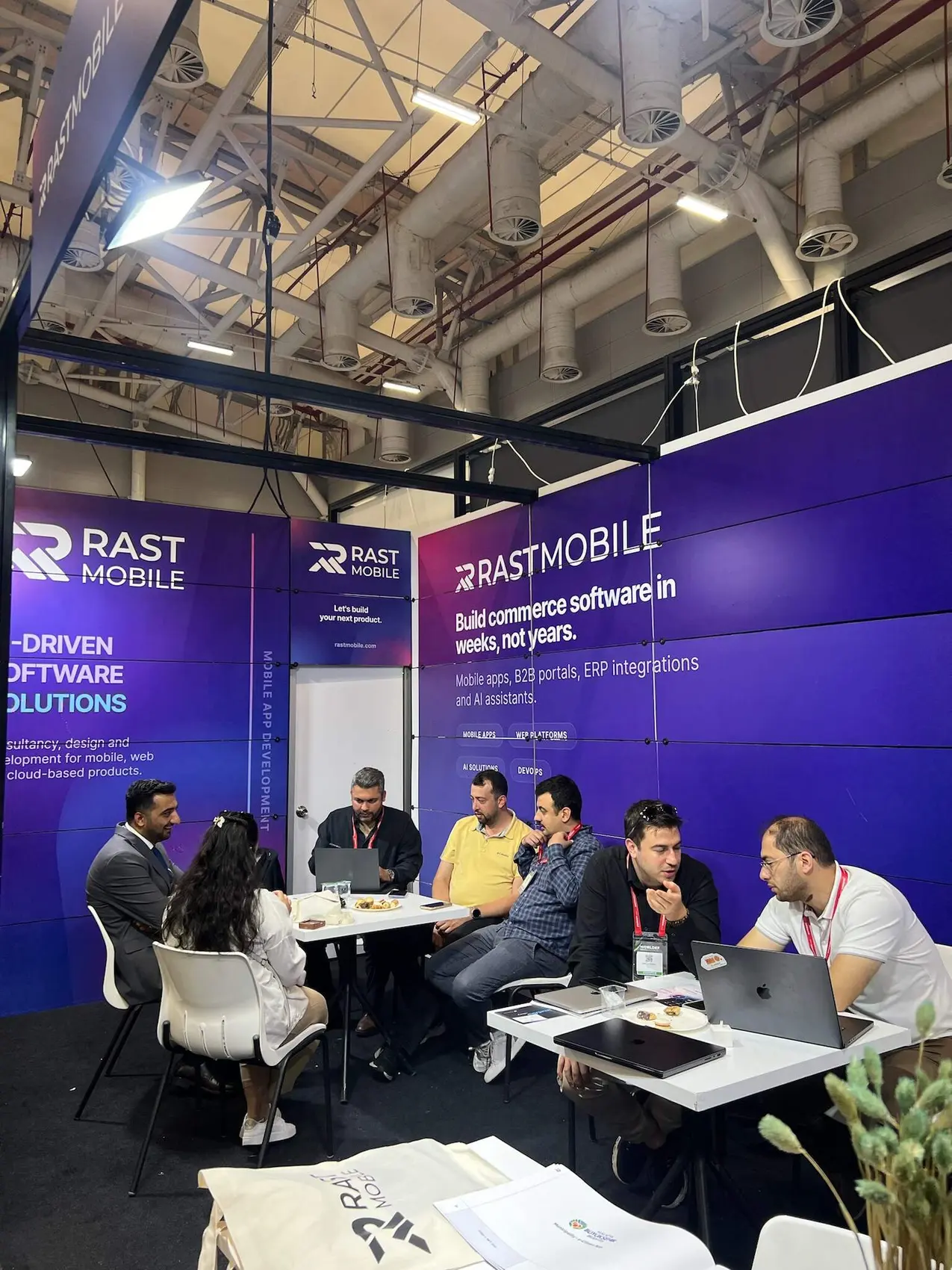 Rast Mobile team working together and attending events