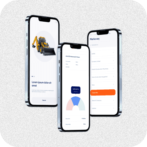 Mobile field operations application screens