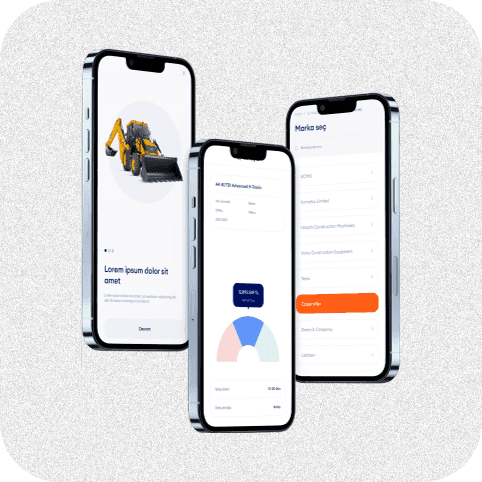 Mobile field operations application screens